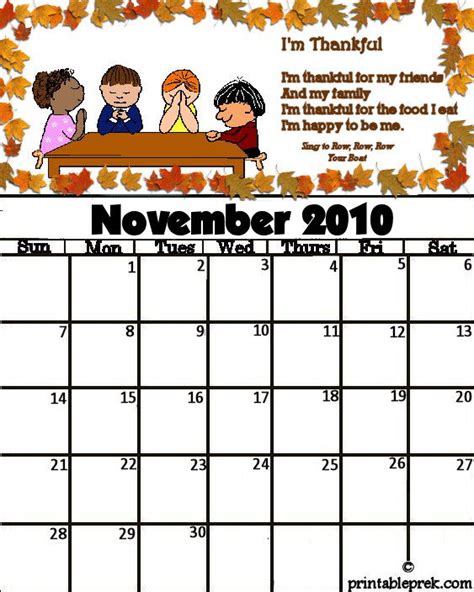 Preschool Calendar Template Printables Calendar Templates