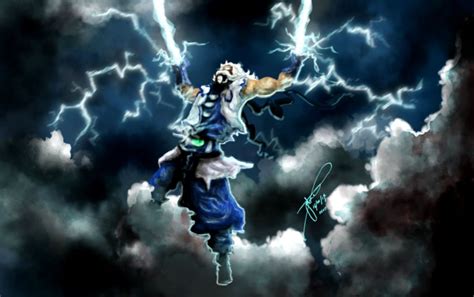Video Games Dota 2 Caracters Zeus Greek God Myths Desktop Hd Wallpaper