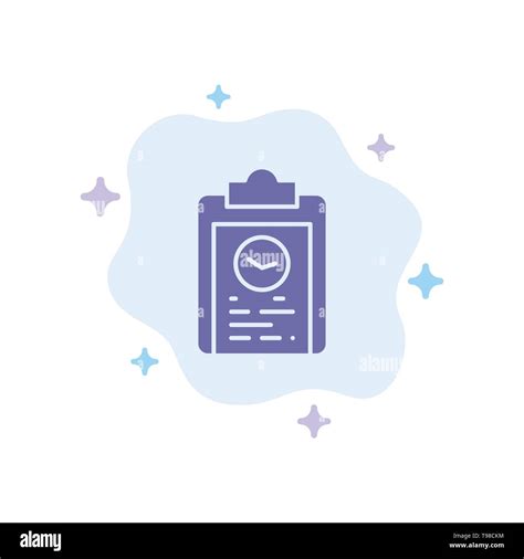 Clipboard Coach Plan Progress Training Blue Icon On Abstract Cloud