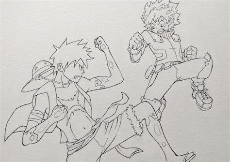 Luffy Vs Deku Fanart Anime Amino