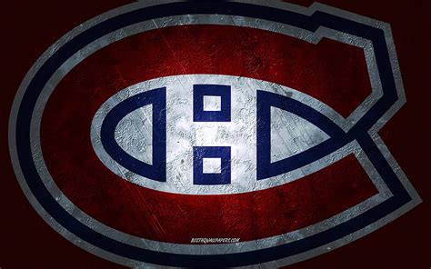 Montreal Canadiens Canadian Hockey Team Red Stone Background