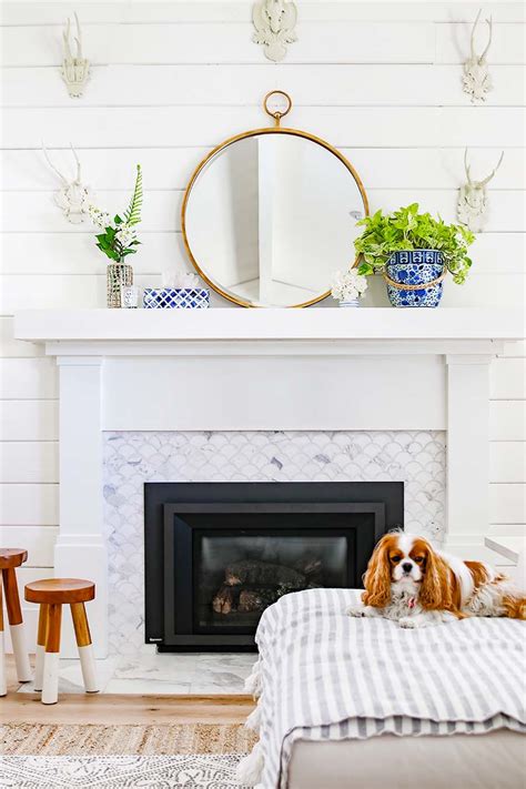 Author adminposted on june 11, 2020categories fireplace decorleave a comment on marble fireplace decor. Summer Mantel Decor in Blue and White - Modern Glam