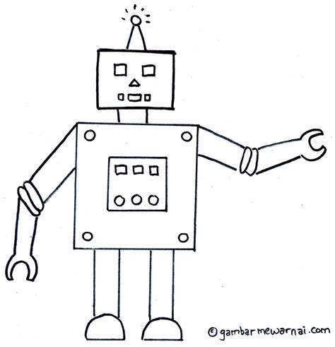 Gambar Mewarnai Robot Excel Robots Artworks Save Quick Robot Art