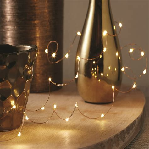 Mainstays 18 Led Fairy Wire String Light Set With Battery Operated Timer Available In Copper