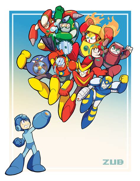 Zubs Mega Man Tribute Pin Up Zub Tales