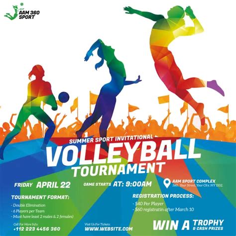 Volleyball Tournament Template Postermywall