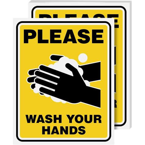 Please Wash Your Hands Sign Laminated Poster Health And Safety