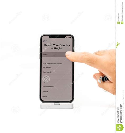 Apple Iphone X Smartphone Isolated White Background Hand