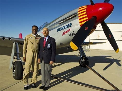 Caf Red Tail Squadron Pilot Brad Lang And Tuskegee Airman Col Charles