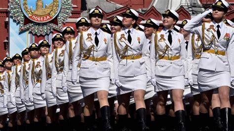 Putins Female ‘miniskirt Army Marches In Red Square Moscow For