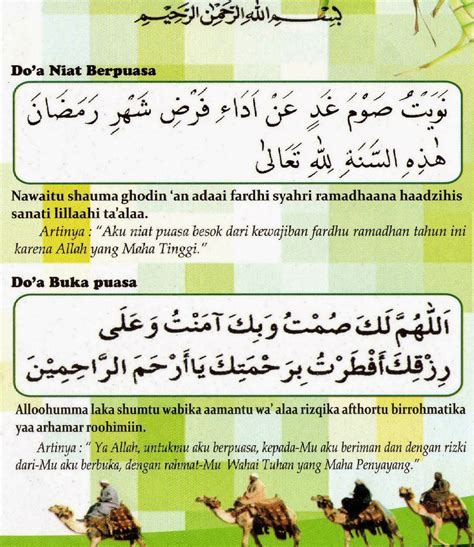 Doa Harian Puasa Ramadhan