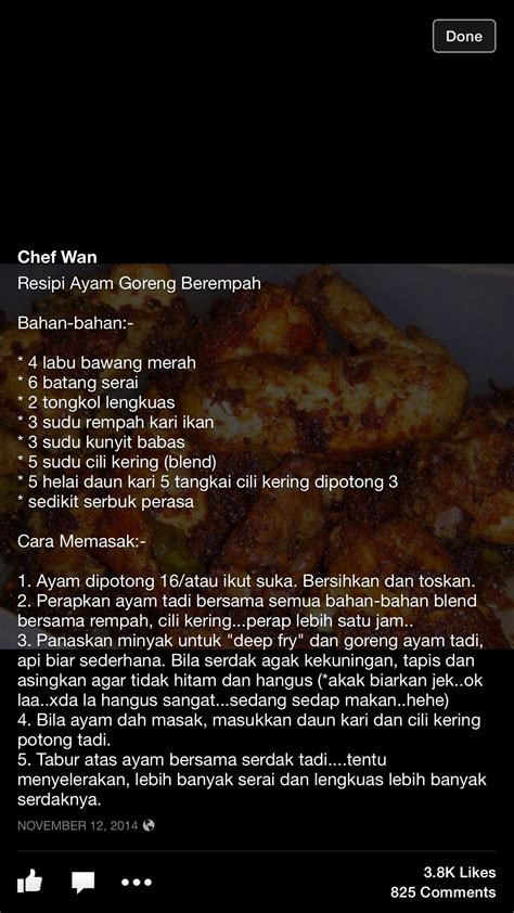 Generally speaking, the amount of salt is depending on taste and ayam goreng berempah is a dish that is on the flavourful side. Ayam Goreng Berempah | Cooking, Recipes, Food