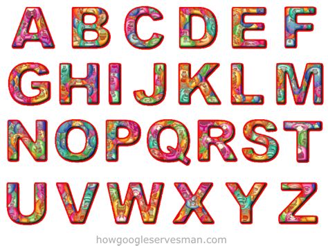 Cut Copy Paste Colorful Alphabet Letters Red Outli By Leonardv2 On