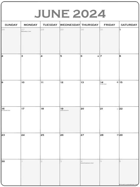 Printable Calendar June 2024 Easy To Use Calendar App 2024