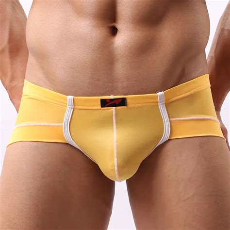 New Men Underwear Sexy Thin U Convex Pouch Low Waist Briefs Underwear Ropa Interior Hombre Slips