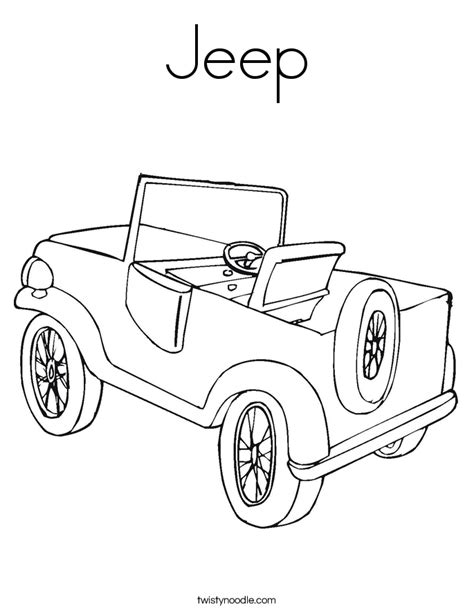 Jeep Coloring Page - Twisty Noodle