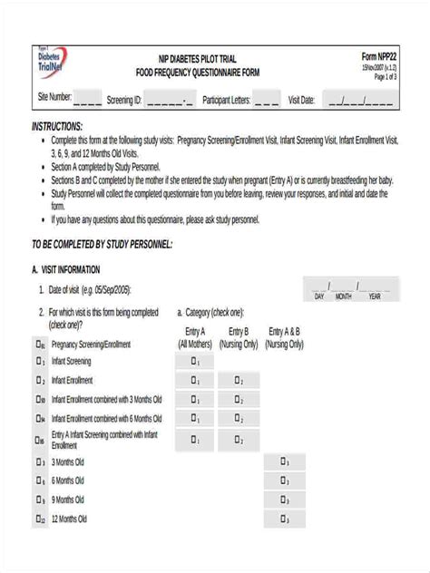 Backgroundfood frequency questionnaires (ffqs) are used to estimate the usual food and nutrient intakes over a period of time. FREE 5+ Food Frequency Questionnaire Forms in PDF