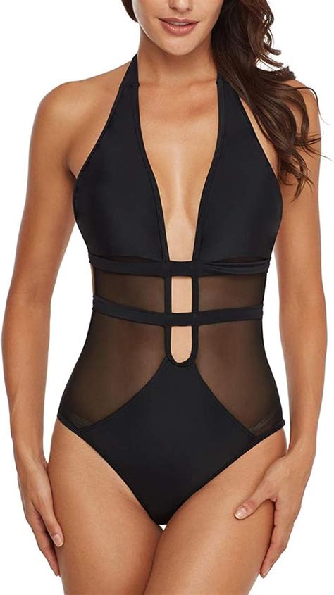 Gwell Maillot De Bain R Tro En Maille Pour Femme Dos Nu Dos Nu Top