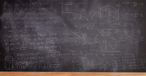 School Blackboard Written With Math Formulas Stock Photo Image Of