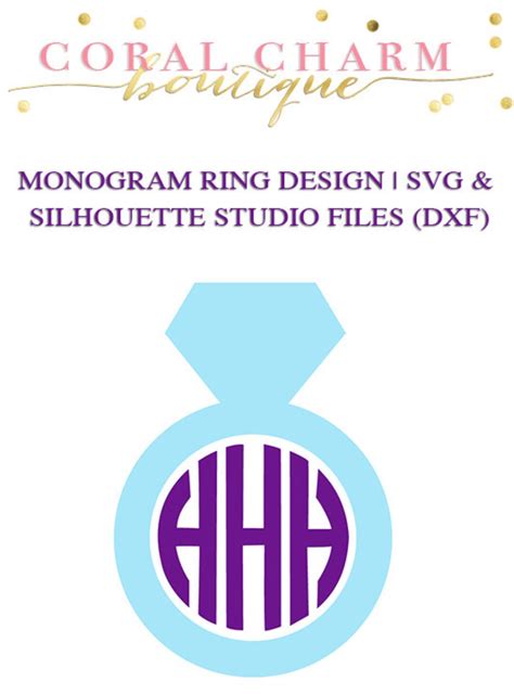 Ring Monogram Frame File For Cutting Machines Svg And Etsy
