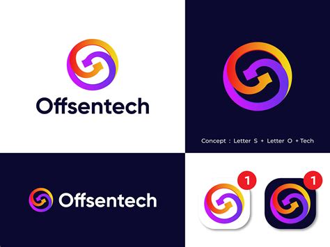 Offsentech Logo Concept O S Tech Technology Logo Behance