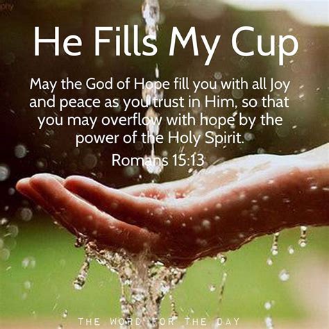 Bible Verse Fill My Cup