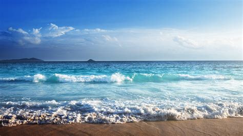 Featured Fresh And Beautiful Blue Sea Waves Blue Wallpapers Hd