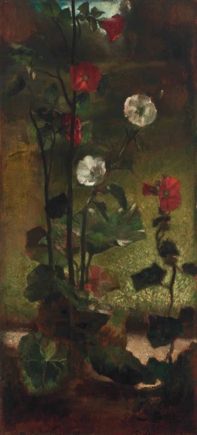 But you have a nice, old school, european vibe to this hotel. John La Farge (1835-1910) , Hollyhocks | Christie's