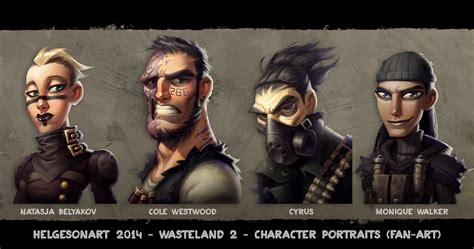 Artstation Wasteland 2 Character Portraits Set 02 Color