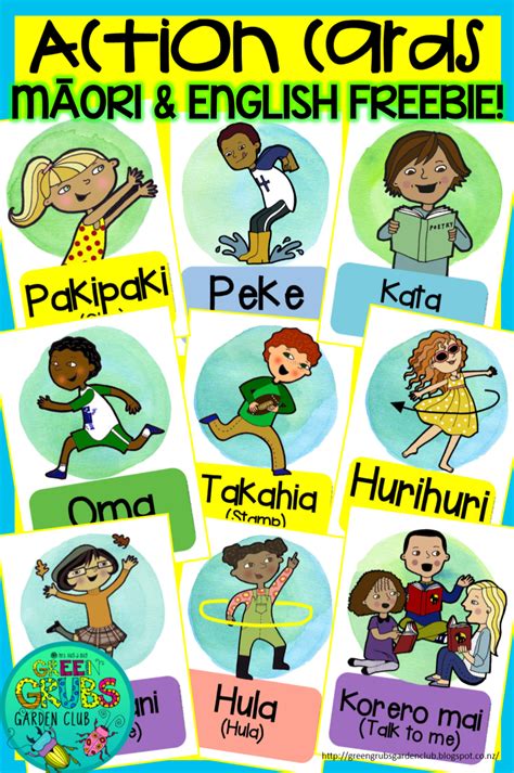 Royal said that she would bring the kai inside at night, out of the light of the full moon, so it would not sour or spoil. Action Cards in Te Reo Māori & English {FREEBIE!} (With images) | Maori, Te reo maori resources ...