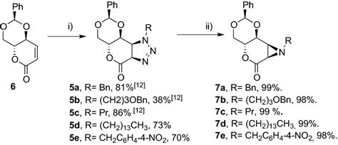 Synthesis Of Aziridines 7ae From Triazoles 5ae Having The D Erythrose