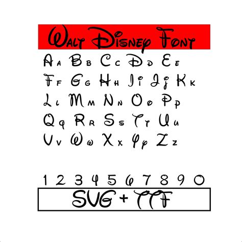 Walt Disney Font Svg Font Svg Alphabet Ttf Included Alphabet Images