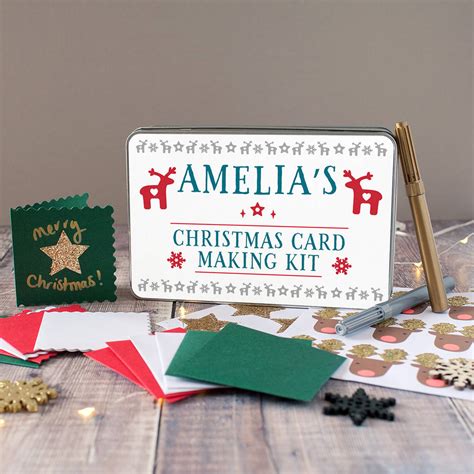 Diycards #diychristmascards #christmascards learn how make diy christmas card. personalised christmas card making kit for children by the ...