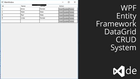 WPF Entity Framewok CRUD Create Insert Read Update Delete YouTube