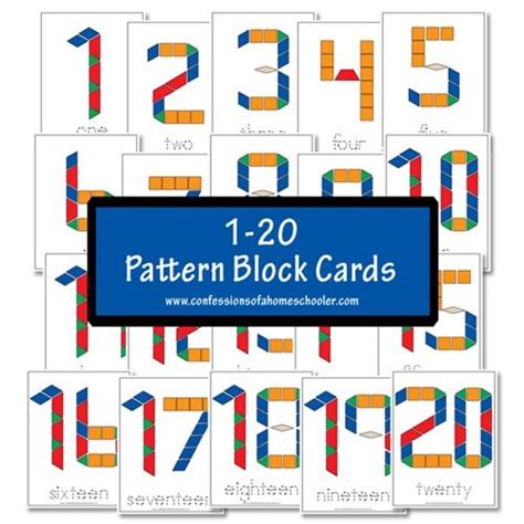 The Pattern Block Cards For Numbers And Letters