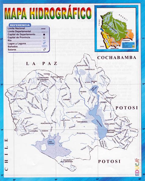 Mapa Hidrográfico De Oruro Departamento De Oruro Historia