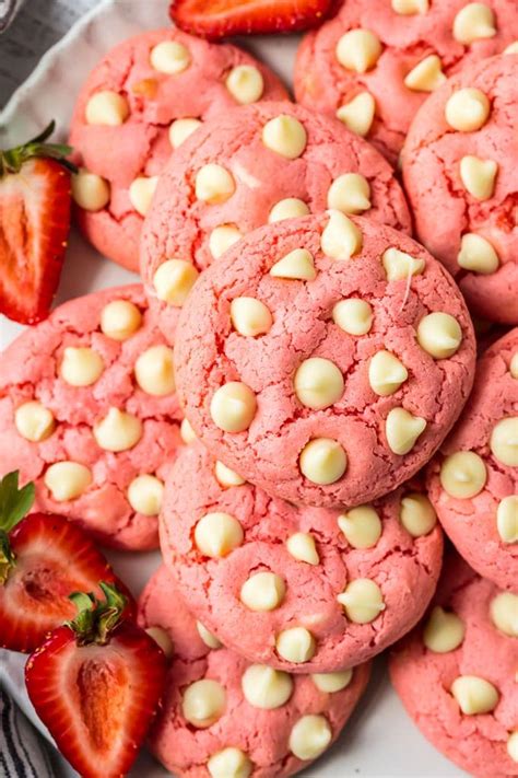 Strawberry Cookies Strawberry Cake Mix Cookies VIDEO