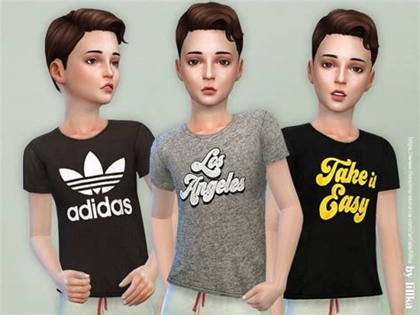 T Shirt Collection For Boys P16 By Lillka At Tsr Sims 4 Updates