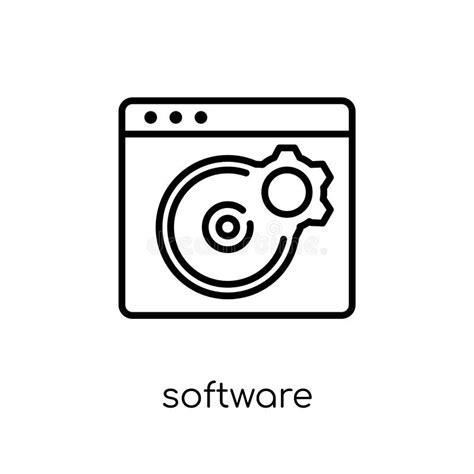 Software Icon Trendy Modern Flat Linear Vector Software Icon On Stock
