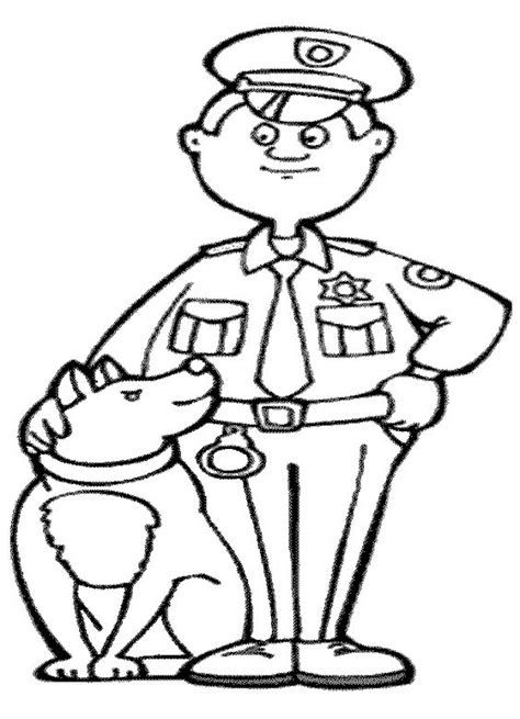 Policeman To Color Clipart Best