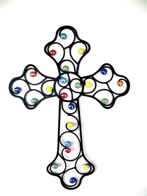 Items Similar To Large Colorful Wall Cross Confetti Faith On Etsy