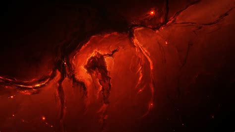 Red Nebula 4k Wallpaper