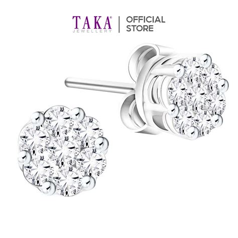 taka jewellery galaxe diamond earrings 9k 18k shopee singapore