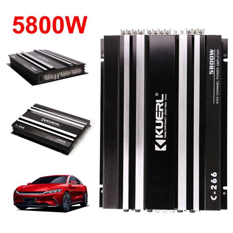 4 Channel 5800w Car Power Amplifier Stereo Audio Super Bass Subwoofer