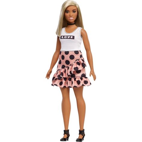 Barbie Fashionistas Doll Curvy Body Type With Love Tank Top