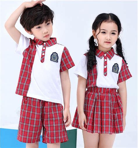 China Guangzhou Factory Custom Kids Check School Uniform Design China