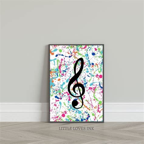 Music Wall Art Set Of 3 Music Printable Music Note Print Music T