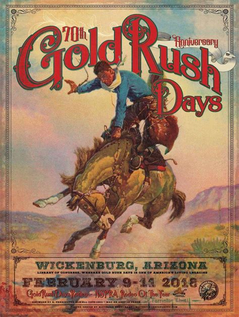 70th Anniversary Gold Rush Days Poster For Wickenburg Arizona Rodeo