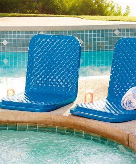 Folding Poolside Seat Frontgate Pool Accessories Pool Designs Pool Chairs