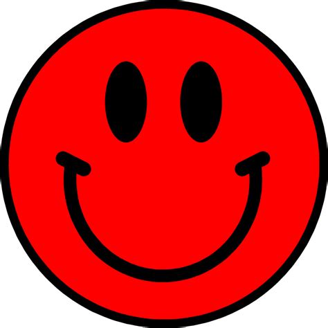 Red Smileys And Emoticons With Happy Face Smiley Symbol Clipart My